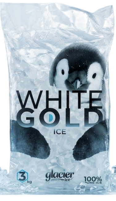 Glacier White Gold 3kg ice bag