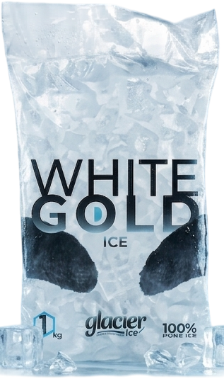 Glacier White Gold 1kg ice bag